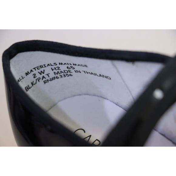 capezio teletone size 2w tap shoes little girls wide black maryjane 3800 dance - Picture 4 of 9